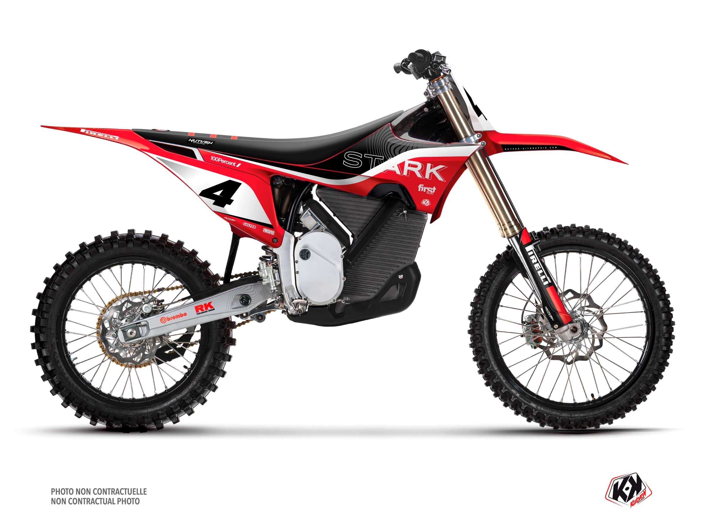 Stark Future Varg Dirt Bike Slide Graphic Kit Red