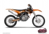 KTM EXC-EXCF Dirt Bike Slider Graphic Kit Black