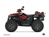 Polaris 1000 Sportsman XP S Forest ATV Spin Graphic Kit Black Red