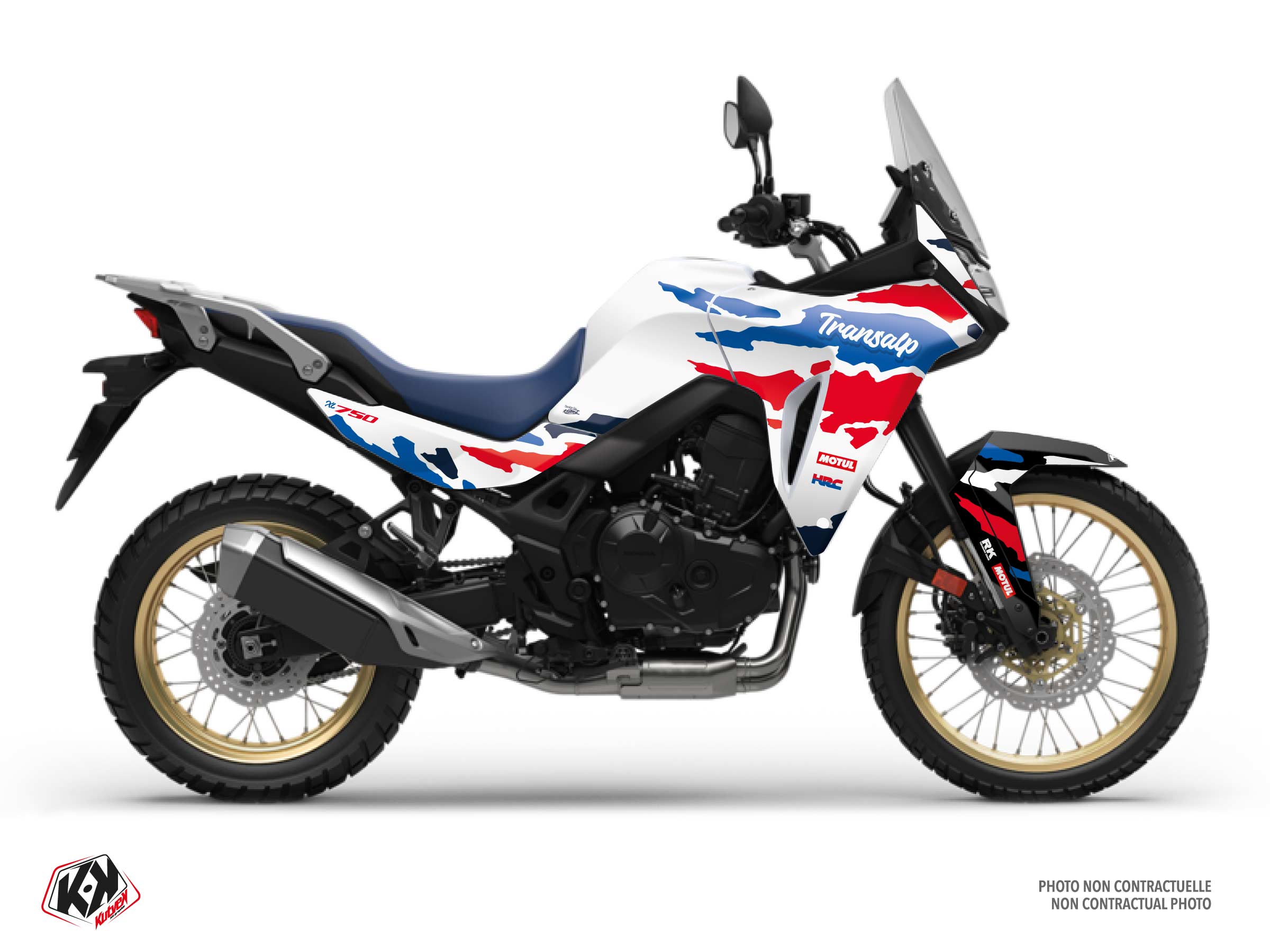 Kit Déco Moto Splash Honda Transalp 750 Blanc