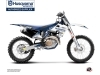 Kit Déco Moto Cross Split Husqvarna FC 250 Blanc Bleu
