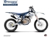 Kit Déco Moto Cross Split Husqvarna FC 350 Blanc Bleu