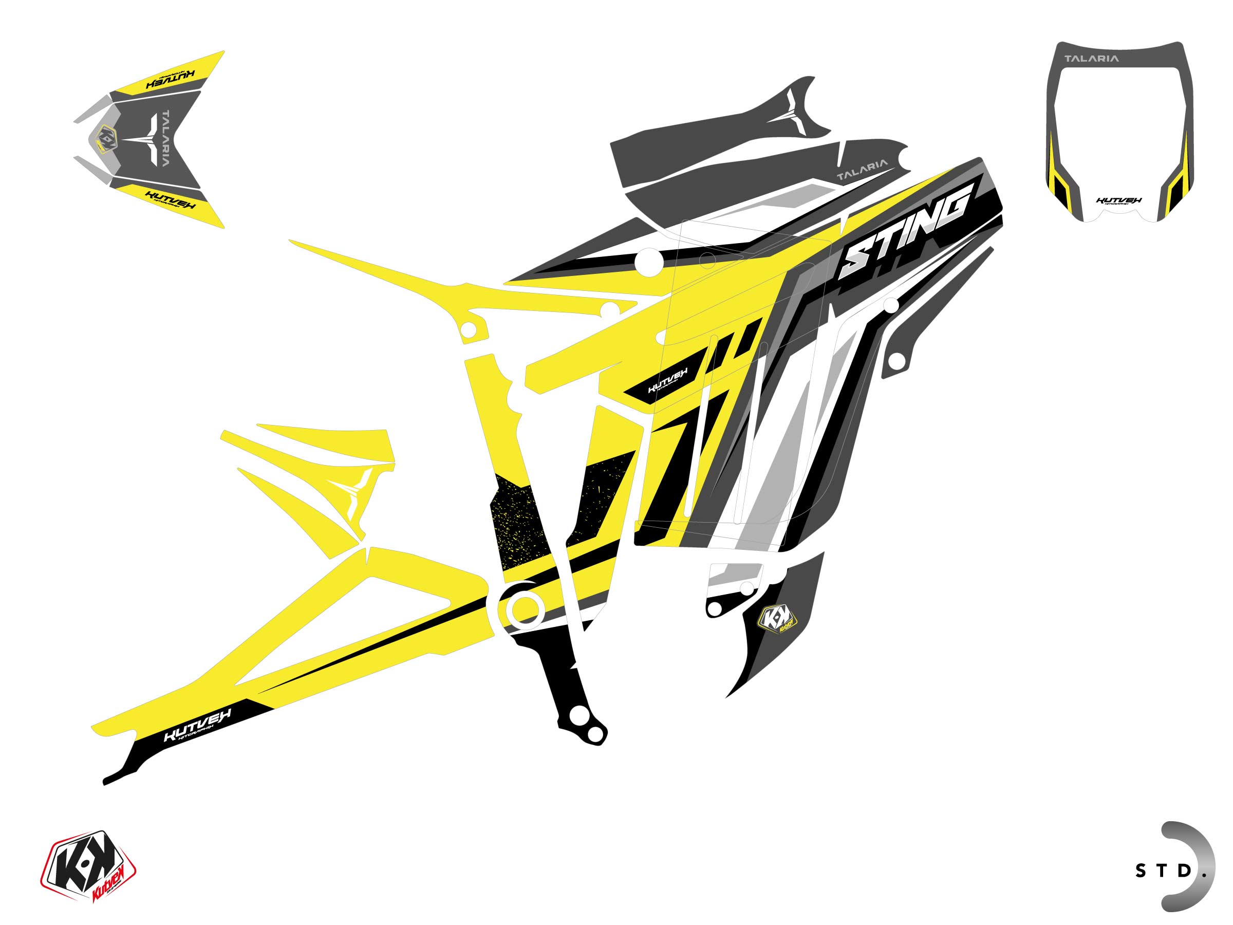 Kit Déco Motocross Spread Talaria Sting Jaune