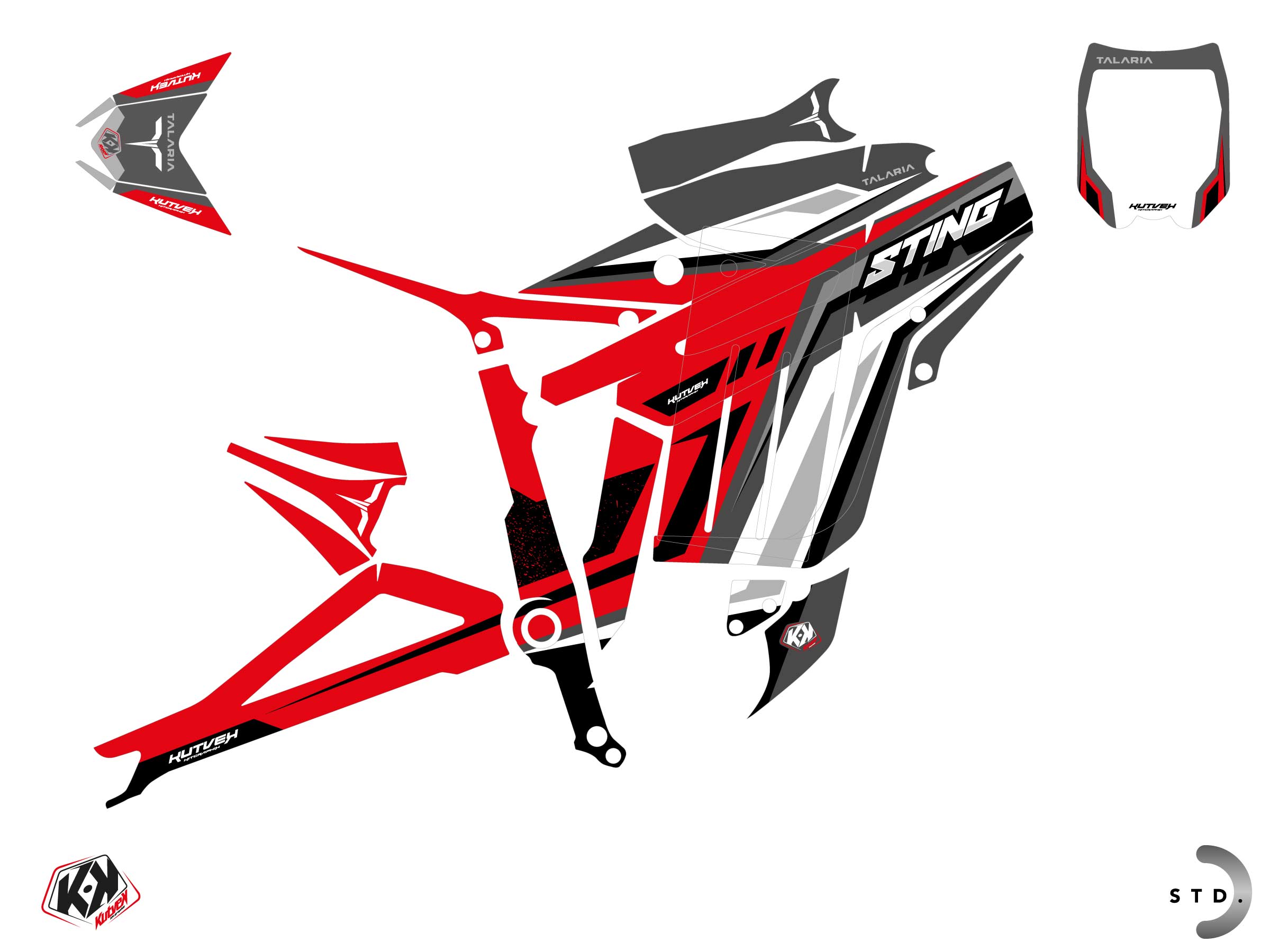 Kit Déco Motocross Spread Talaria Sting Rouge