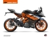 KTM 125 RC Street Bike Spring Graphic Kit Black Orange