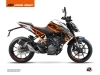 Kit Déco Moto Spring KTM Duke 125 Blanc Orange