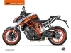 KTM Super Duke 1290 R Street Bike Spring Graphic Kit Black Orange