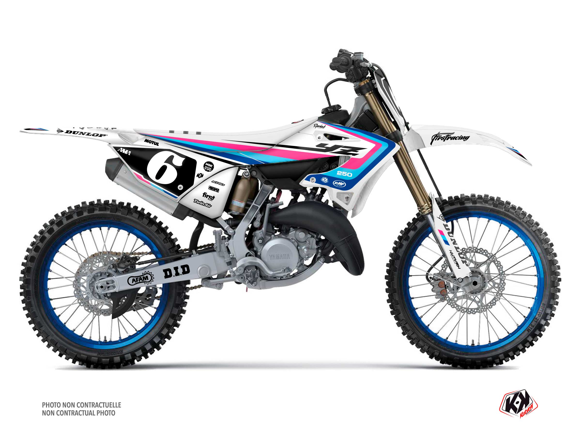 YAMAHA YZ 125 DIRT BIKE SPRINT GRAPHIC KIT BLUE