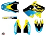 Kit Déco Moto Cross Stage Suzuki 250 RM Jaune Bleu LIGHT