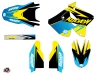 Kit Déco Moto Cross Stage Suzuki 125 RM Jaune Bleu LIGHT