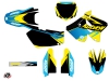 Kit Déco Moto Cross Stage Suzuki 125 RM Jaune Bleu