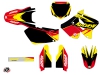 Suzuki 125 RM Dirt Bike Stage Graphic Kit Yellow Red