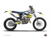 Kit Déco Moto Cross Stage Husqvarna 125 TE Blanc Jaune