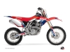 Kit Déco Moto Cross Stage Honda 150 CRF Bleu Rouge