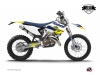 Kit Déco Moto Cross Stage Husqvarna 250 FE Blanc Jaune LIGHT