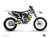 Kit Déco Moto Cross Stage Husqvarna TC 250 Blanc Jaune