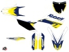 Kit Déco Moto Cross Stage Husqvarna TC 250 Blanc Jaune