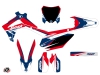 Kit Déco Moto Cross Stage Honda 250 CRF Bleu Rouge