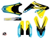 Kit Déco Moto Cross Stage Suzuki 250 RMZ Jaune Bleu LIGHT