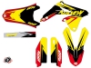 Kit Déco Moto Cross Stage Suzuki 250 RMZ Jaune Rouge LIGHT