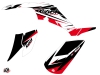 Yamaha 350 Raptor ATV Stage Graphic Kit Black Red