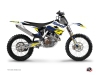 Kit Déco Moto Cross Stage Husqvarna FC 450 Blanc Jaune