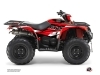 Yamaha 450 Kodiak ATV Stage Graphic Kit Black Red