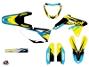 Suzuki 450 RMZ Dirt Bike Stage Graphic Kit Yellow Blue