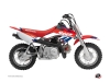 Kit Déco Moto Cross Stage Honda 50 CRF Bleu Rouge