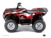 Yamaha 550-700 Grizzly ATV Stage Graphic Kit Black Red