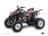 Honda 700 TRX ATV Stage Graphic Kit Black Red