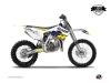 Kit Déco Moto Cross Stage Husqvarna TC 85 Blanc Jaune LIGHT