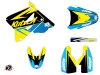 Suzuki 85 RM Dirt Bike Stage Graphic Kit Yellow Blue LIGHT