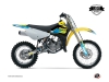 Kit Déco Moto Cross Stage Suzuki 85 RM Jaune Bleu LIGHT