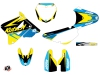 Kit Déco Moto Cross Stage Suzuki 85 RM Jaune Bleu