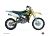 Suzuki 85 RM Dirt Bike Stage Graphic Kit Yellow Blue
