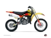 Suzuki 85 RM Dirt Bike Stage Graphic Kit Yellow Red