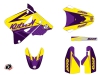 Kit Déco Moto Cross Stage Suzuki 85 RM Jaune Violet LIGHT