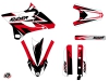 Yamaha 85 YZ Dirt Bike Stage Graphic Kit Black Red LIGHT