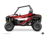 Graphic Kit Doors Low Dragonfire Stage UTV Polaris RZR 900S/1000/Turbo 2015-2017 Black Red