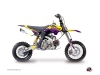 YCF F125 Dirt Bike Stage Graphic Kit Yellow Purple