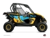 Graphic Kit Doors Suicide Pro Armor Stage Can Am Maverick 2012-2017 Yellow Blue