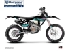 Kit Déco Moto Cross START Husqvarna 250 FE Turquoise