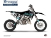 Kit Déco Moto Cross Start Husqvarna TC 65 Turquoise