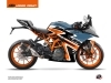 Kit Déco Moto Storm KTM 125 RC Orange Bleu