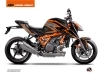 KTM Super Duke 1290 R Street Bike Storm Graphic Kit Black Orange