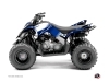 Kit Déco Quad Stripe Yamaha 90 Raptor Bleu Nuit