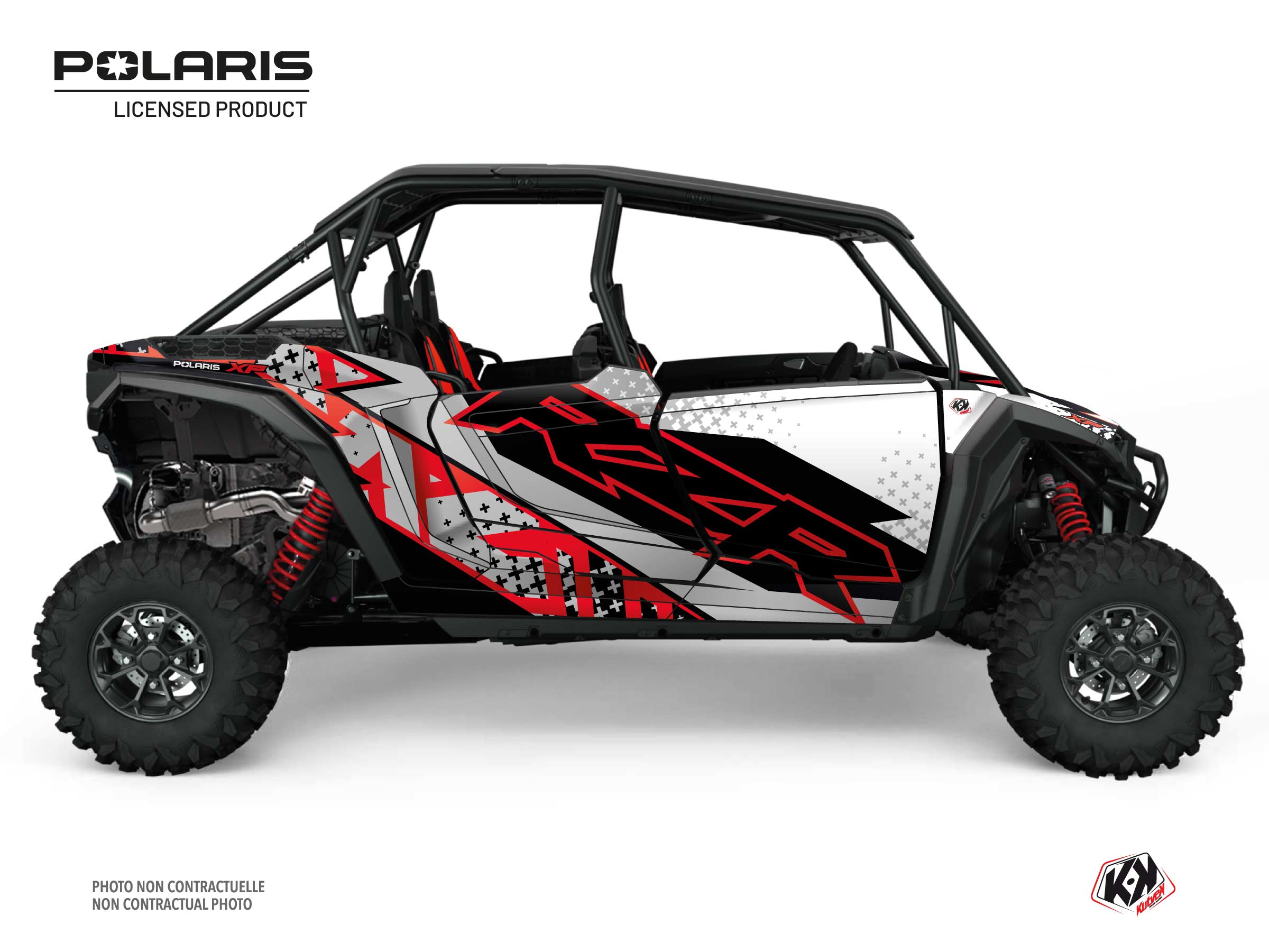 Polaris Rzr Xp  4 Portes Utv Stun Graphic Kit White Full