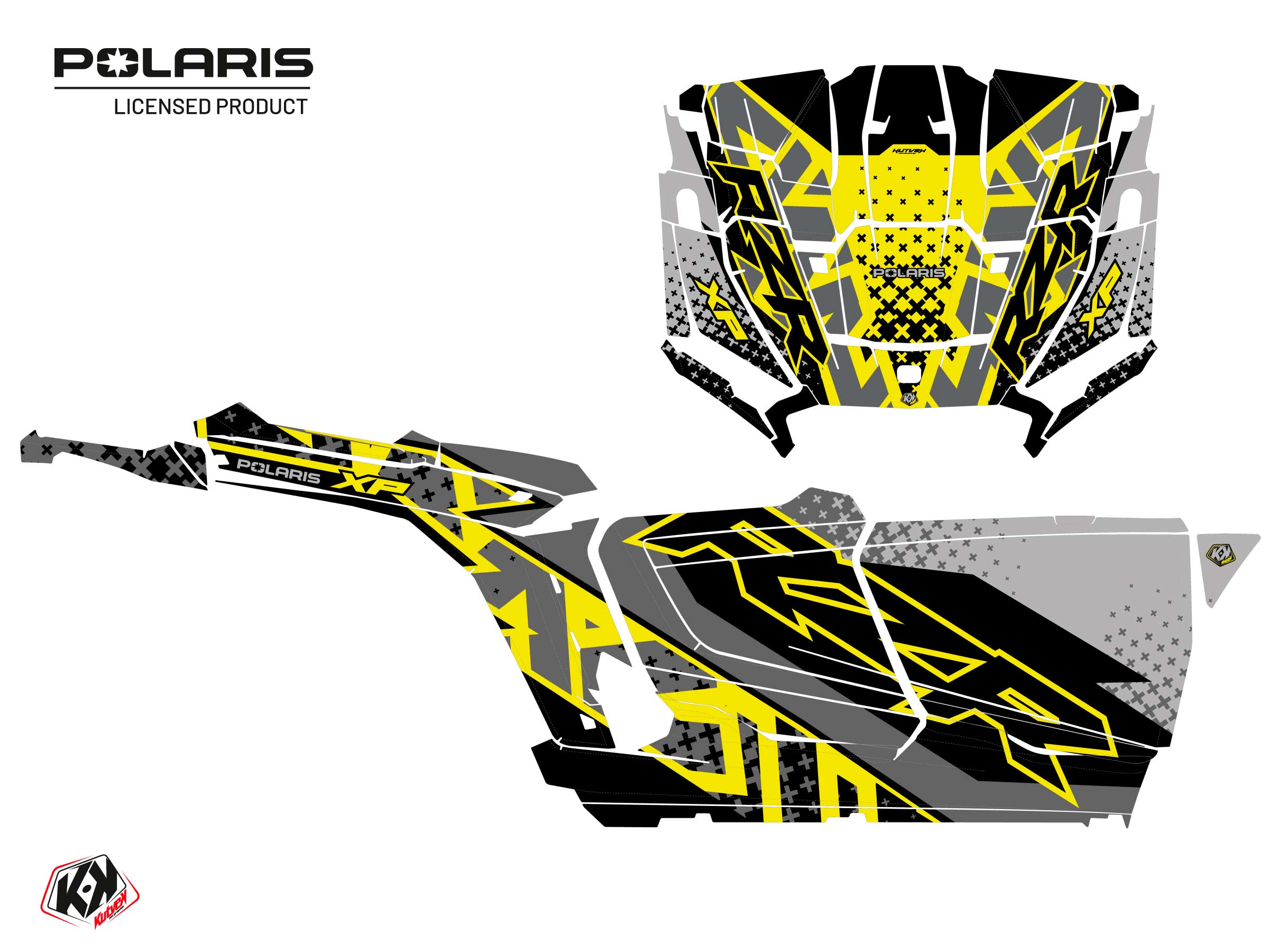 Kit Déco Ssv Stun Polaris Rzr Xp  4 Portes Vert/neon Full