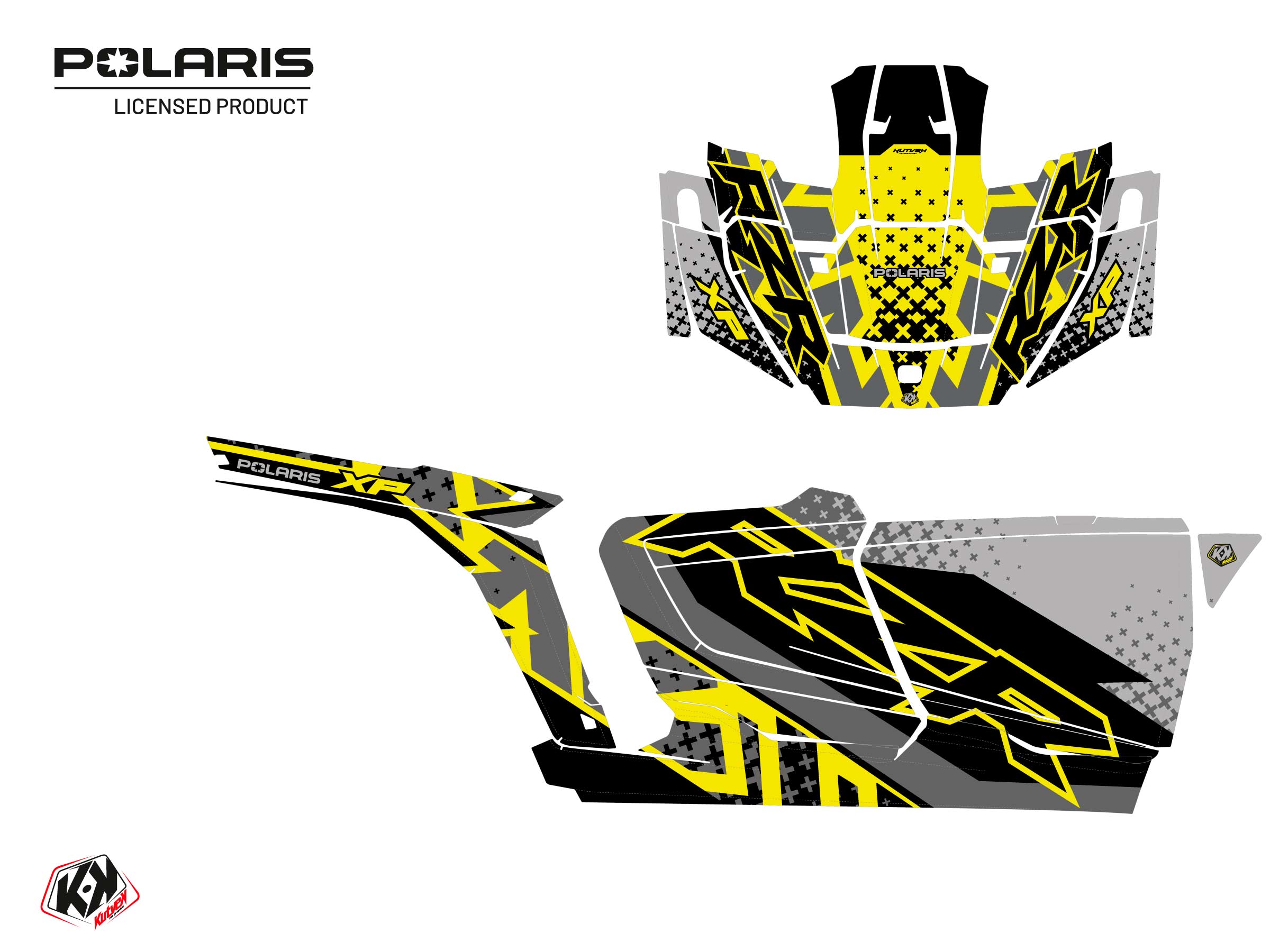 Kit Déco Ssv Stun Polaris Rzr Xp  4 Portes Vert/neon